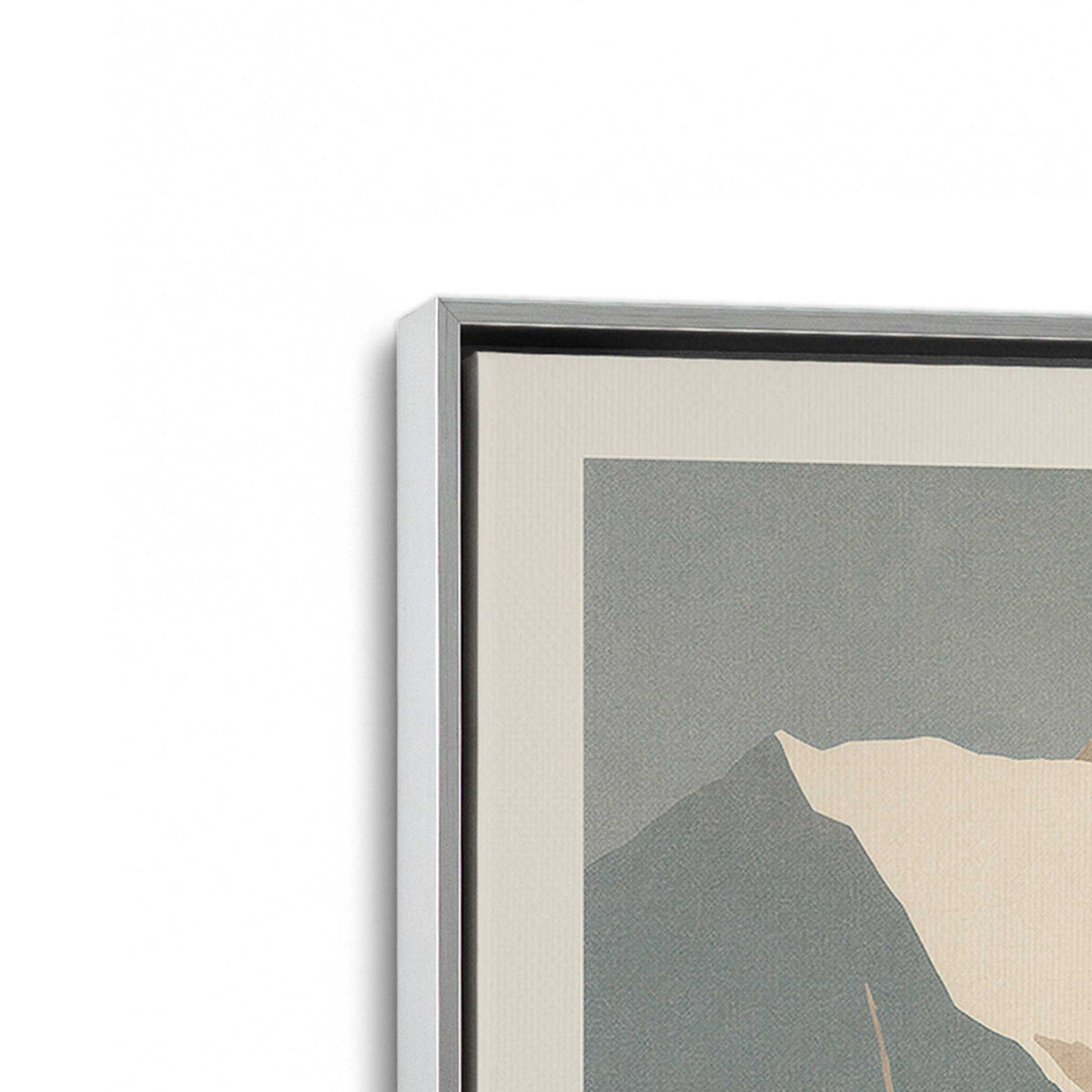 [Color:Polished Chrome], Picture of art in a Polished Chrome frame at an angle