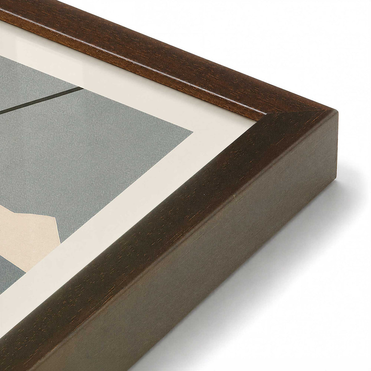 [Color:Belvinder Brown], Picture of art in a Belvinder Brown frame at an angle