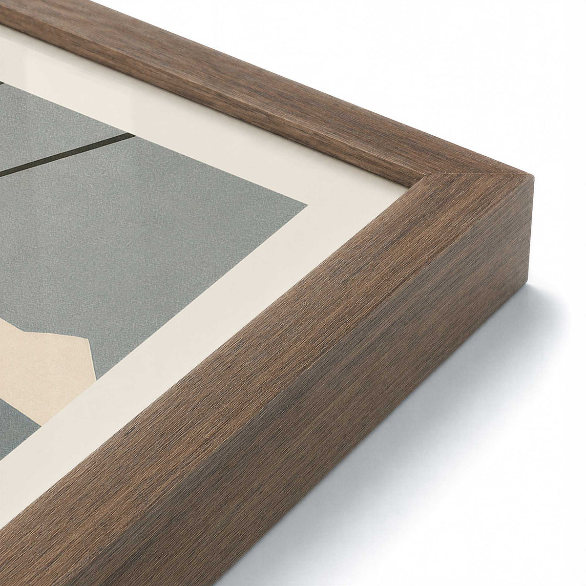[Color:Walnut], Picture of art in a Walnut frame at an angle