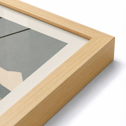 [Color:American Maple], Picture of art in a American Maple frame at an angle
