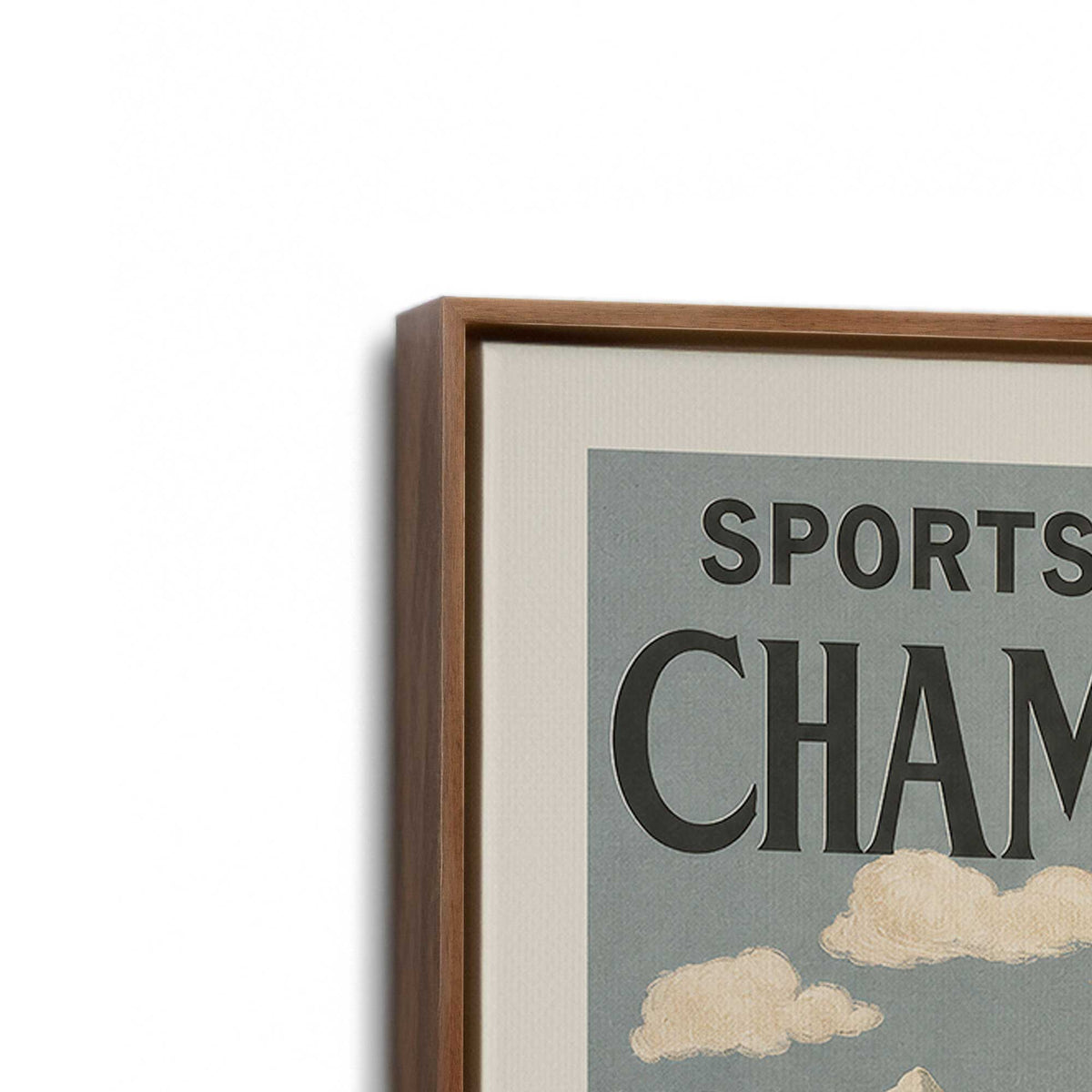 [Color:Walnut], Picture of art in a Walnut frame at an angle