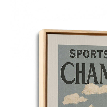 [Color:American Maple], Picture of art in a American Maple frame at an angle