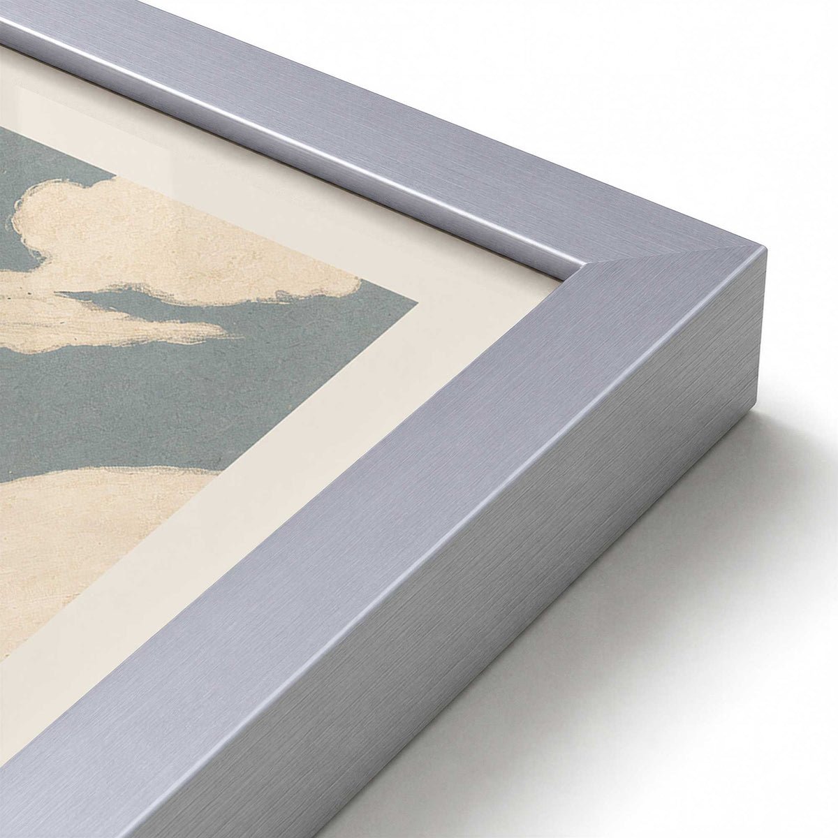 [Color:Polished Chrome], Picture of art in a Polished Chrome frame at an angle