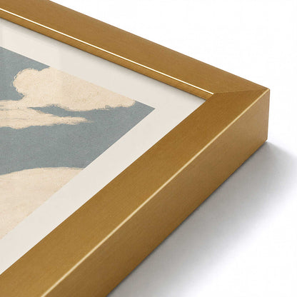 [Color:Polished Gold], Picture of art in a Polished Gold frame at an angle