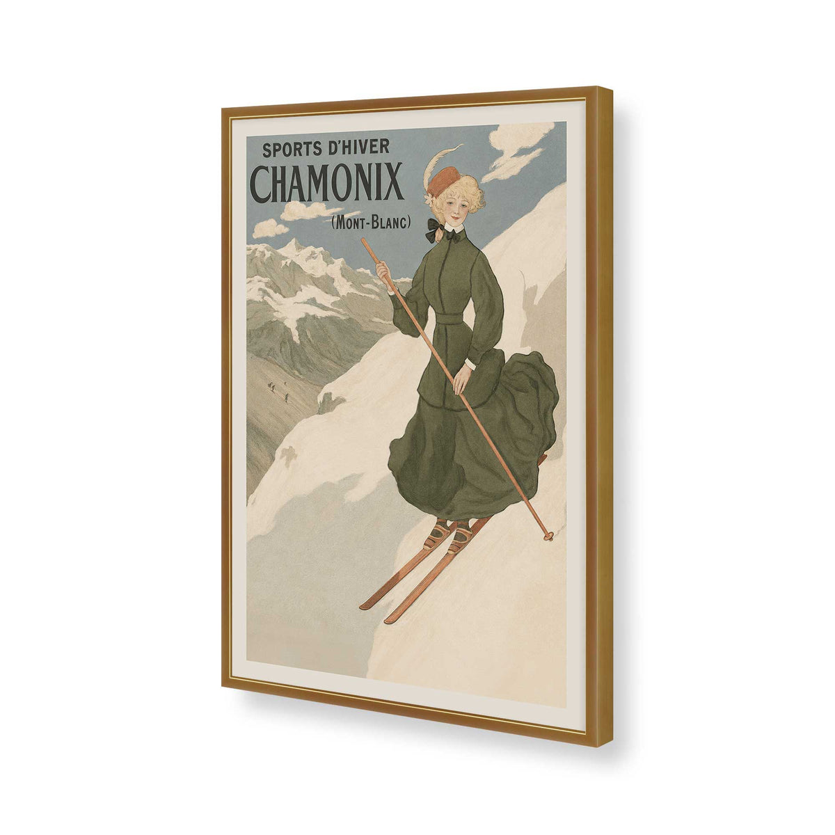[Color:Polished Gold], Picture of art in a Polished Gold frame of the corner