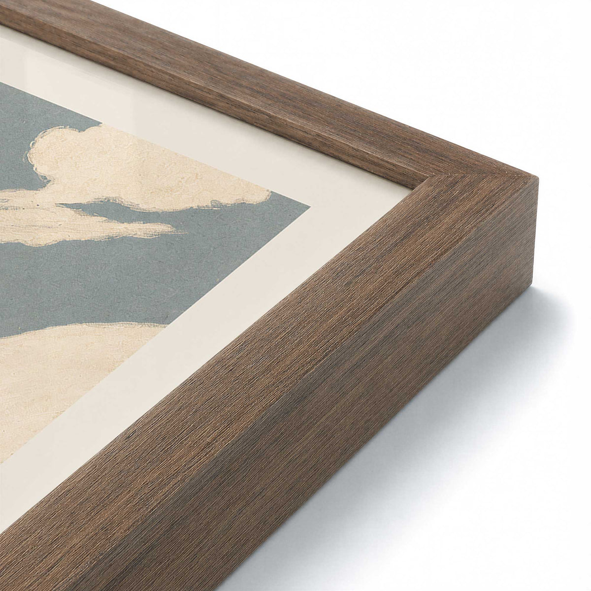 [Color:Walnut], Picture of art in a Walnut frame at an angle