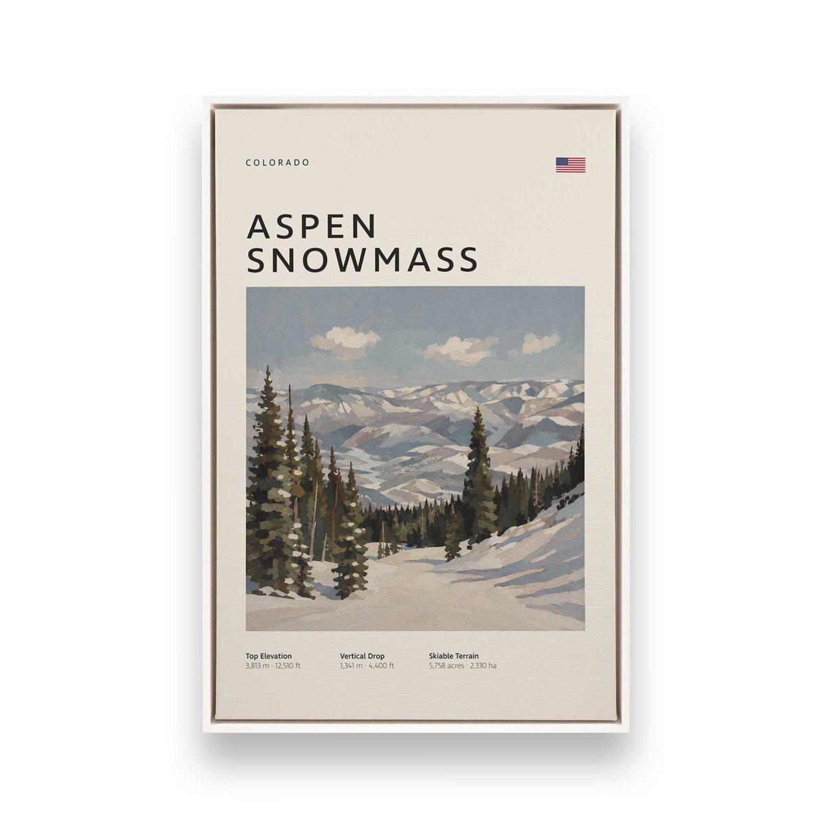 [Color:Opaque White], Picture of art in a White frame