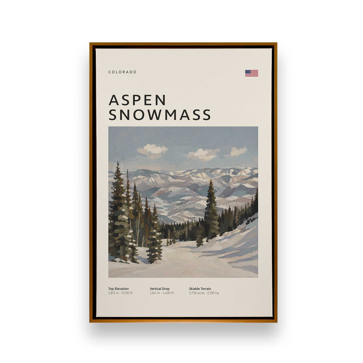 [Color:Polished Gold], Picture of art in a Polished Gold frame
