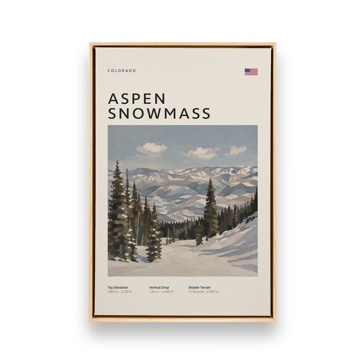 [Color:American Maple], Picture of art in a American Maple frame