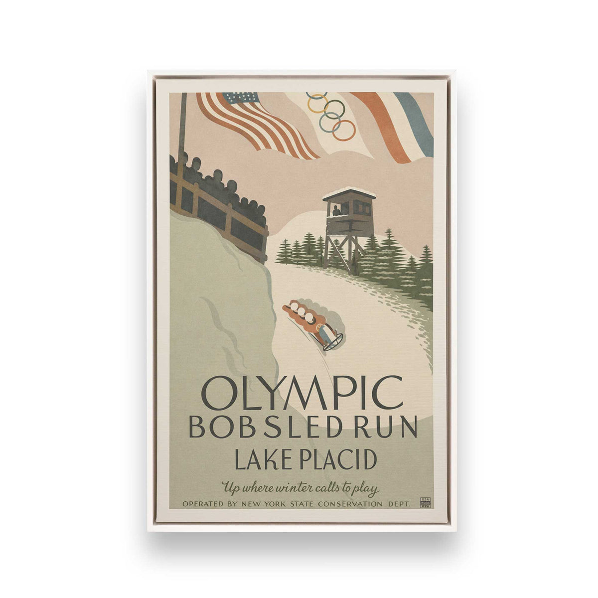 [Color:Opaque White], Picture of art in a White frame