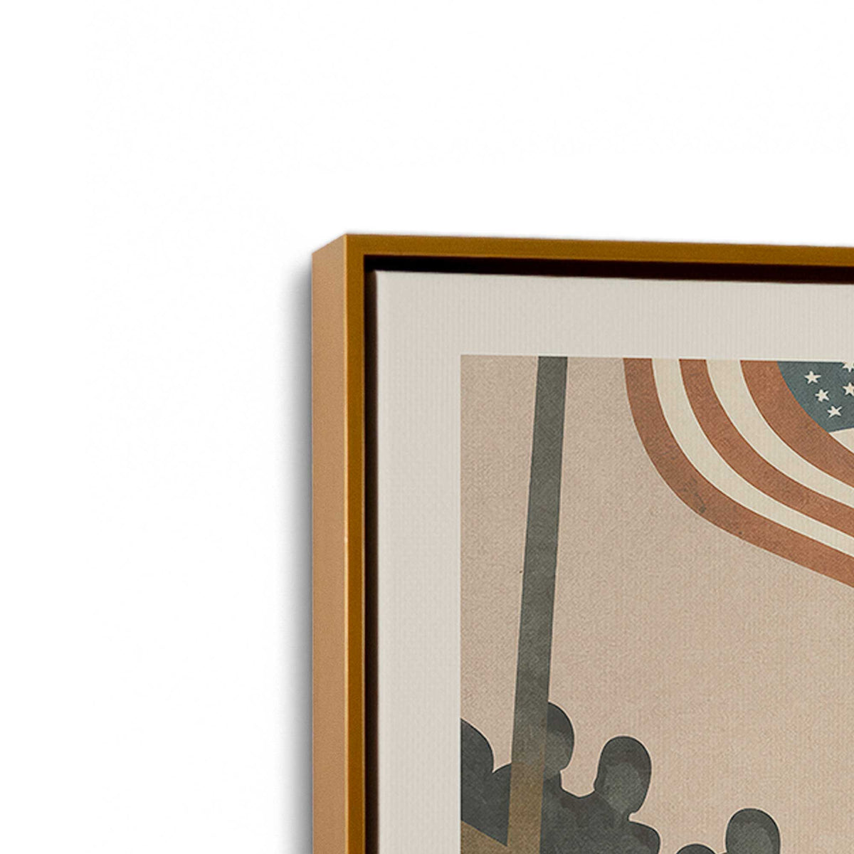 [Color:Polished Gold], Picture of art in a Polished Gold frame at an angle