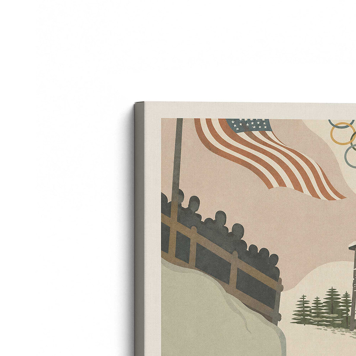 [Color:Stretched Canvas], Picture of the corner of the art