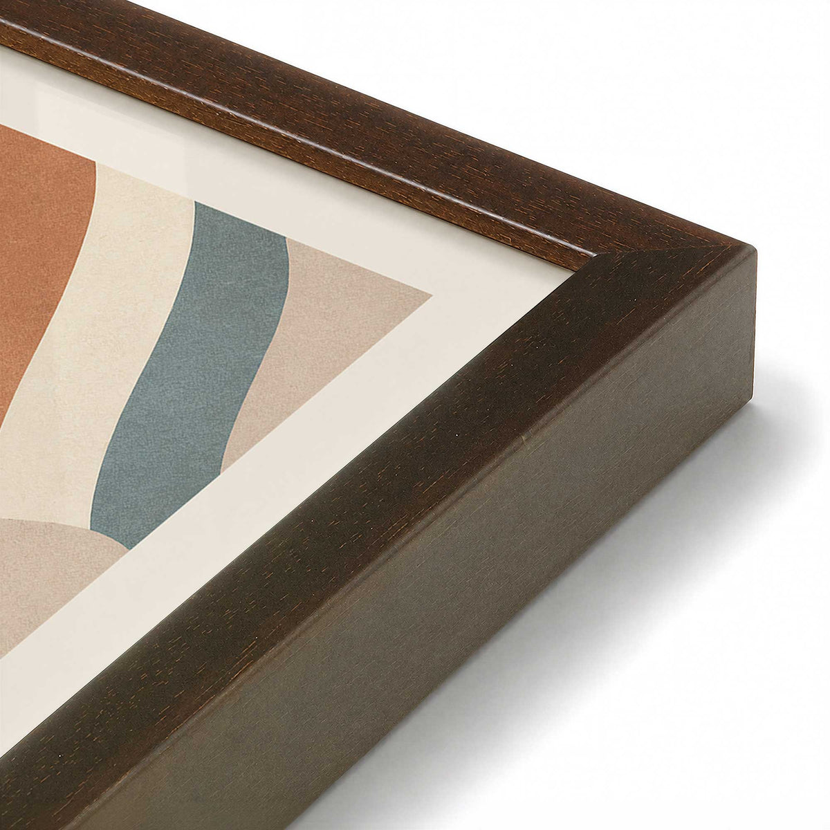 [Color:Belvinder Brown], Picture of art in a Belvinder Brown frame at an angle