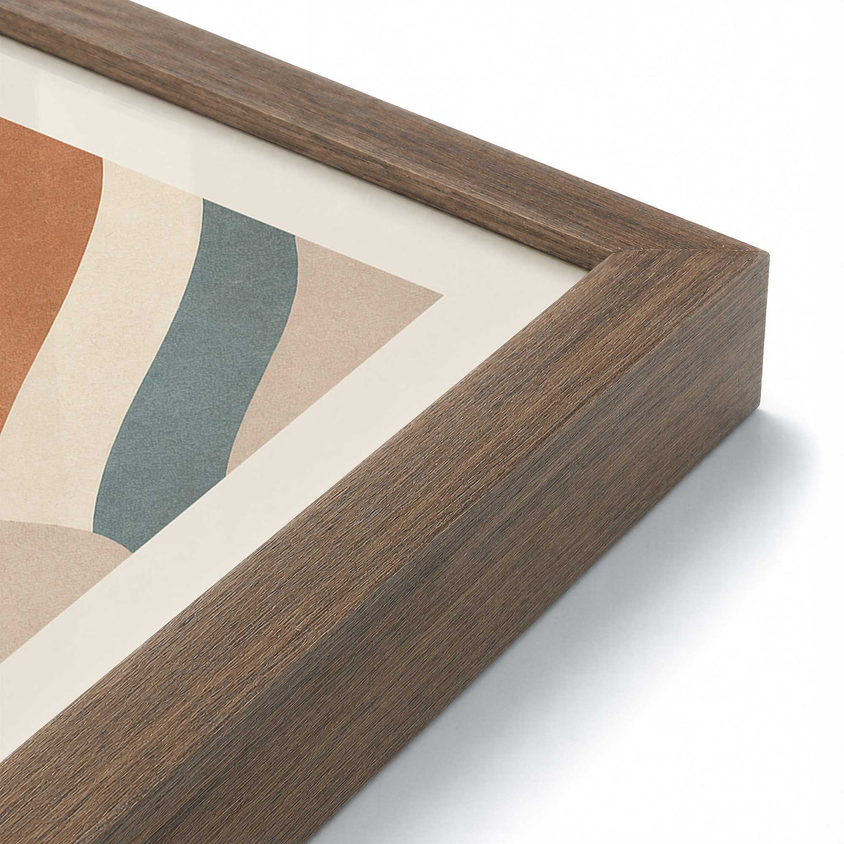 [Color:Walnut], Picture of art in a Walnut frame at an angle