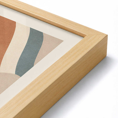 [Color:American Maple], Picture of art in a American Maple frame at an angle