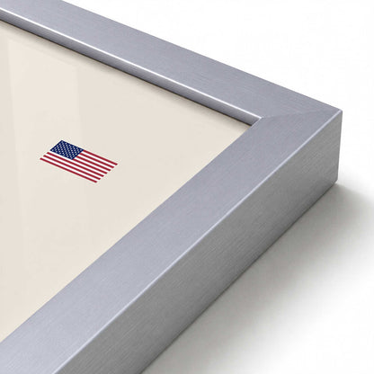 [Color:Polished Chrome], Picture of art in a Polished Chrome frame at an angle
