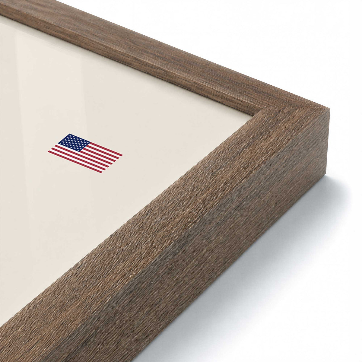 [Color:Walnut], Picture of art in a Walnut frame at an angle