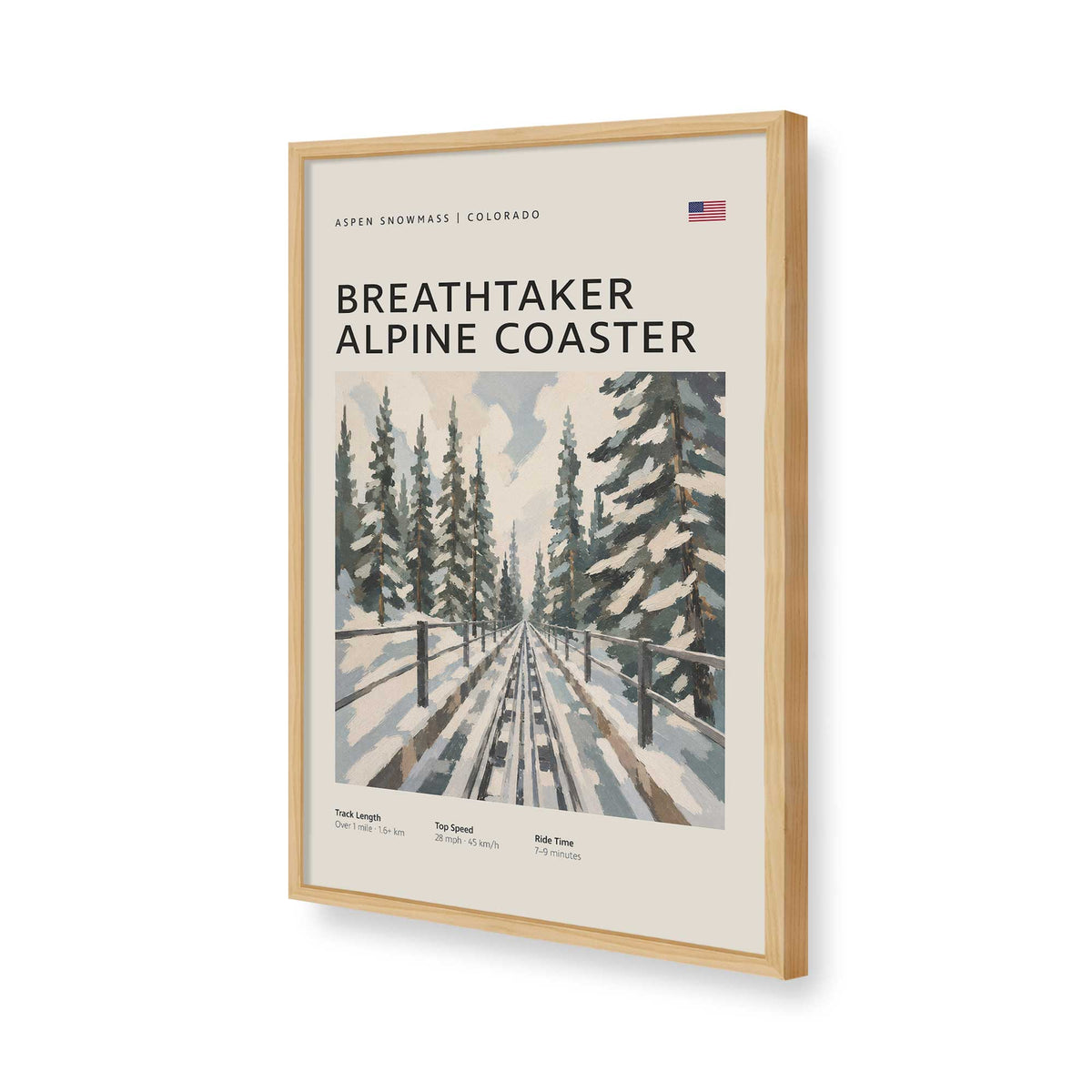 [Color:American Maple], Picture of art in a American Maple frame of the corner