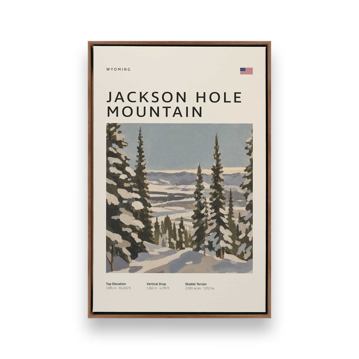 [Color:Walnut], Picture of art in a Walnut frame
