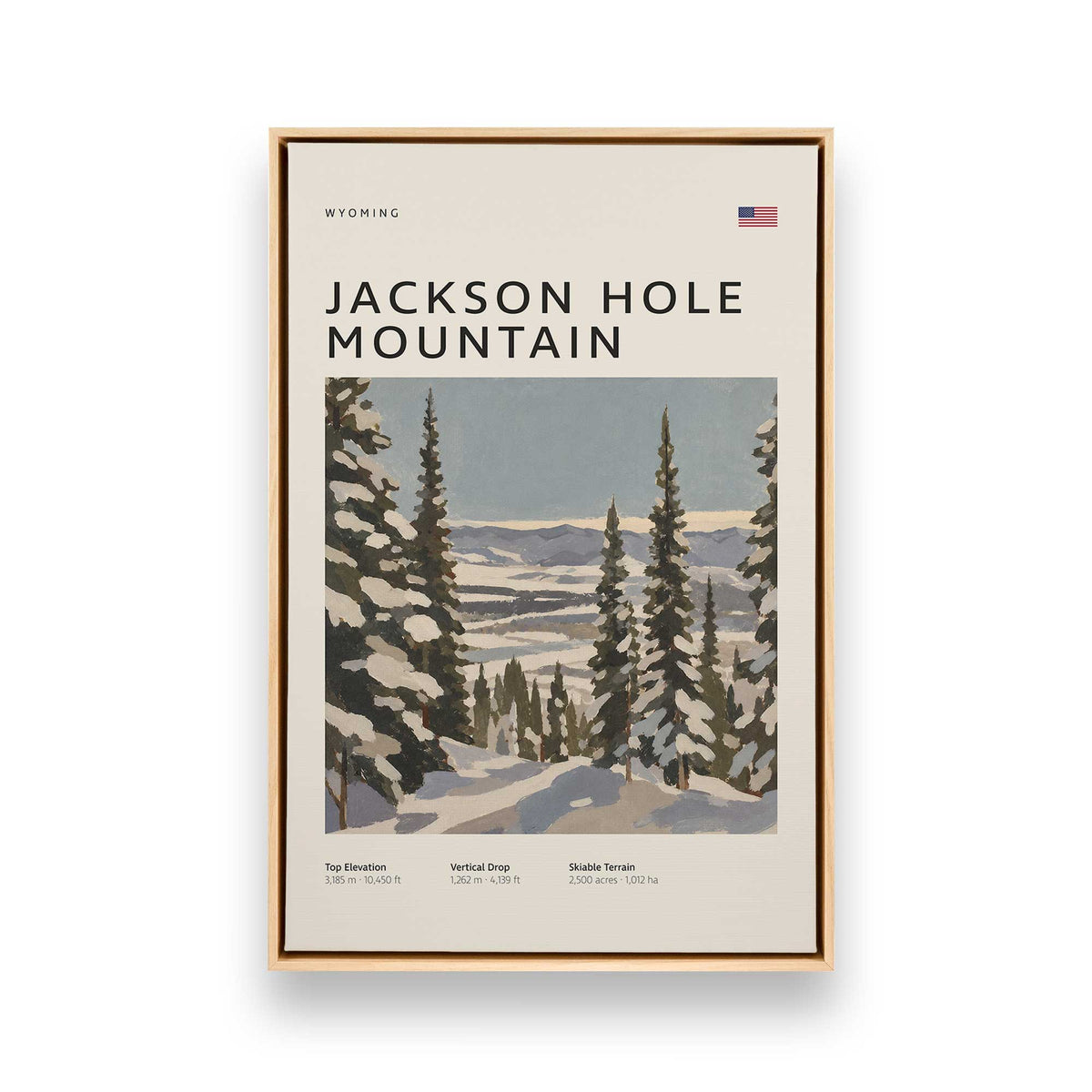 [Color:American Maple], Picture of art in a American Maple frame