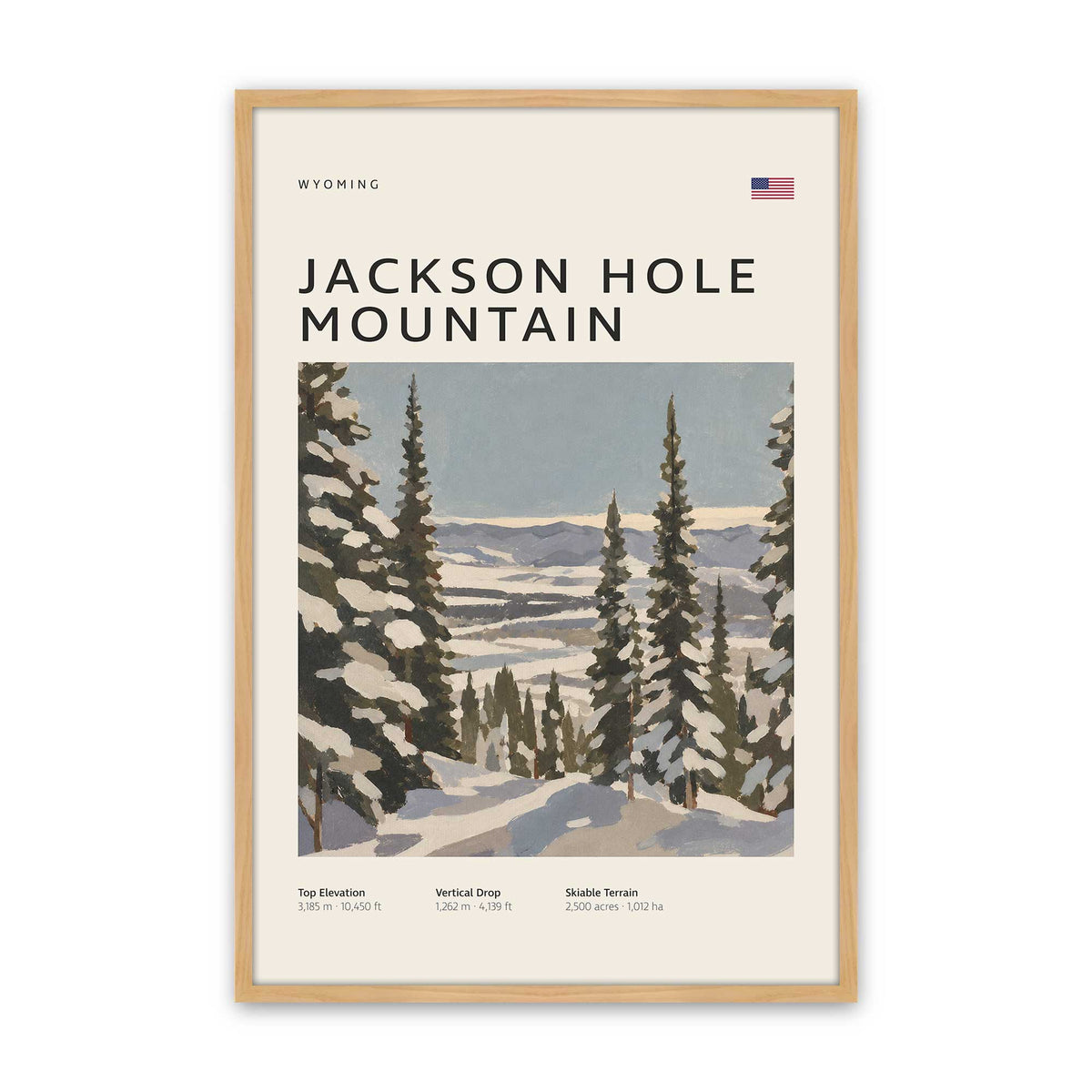 [Color:American Maple], Picture of art in a American Maple frame