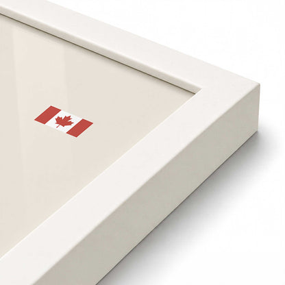 [Color:Opaque White], Picture of art in a Opaque White frame at an angle