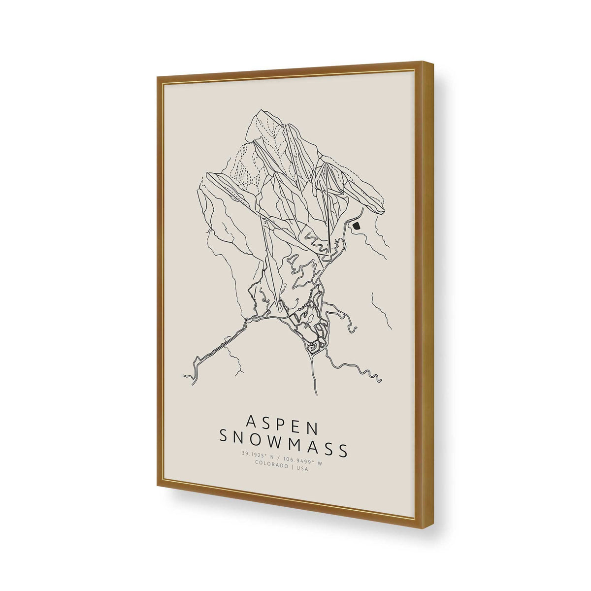 [Color:Polished Gold], Picture of art in a Polished Gold frame of the corner