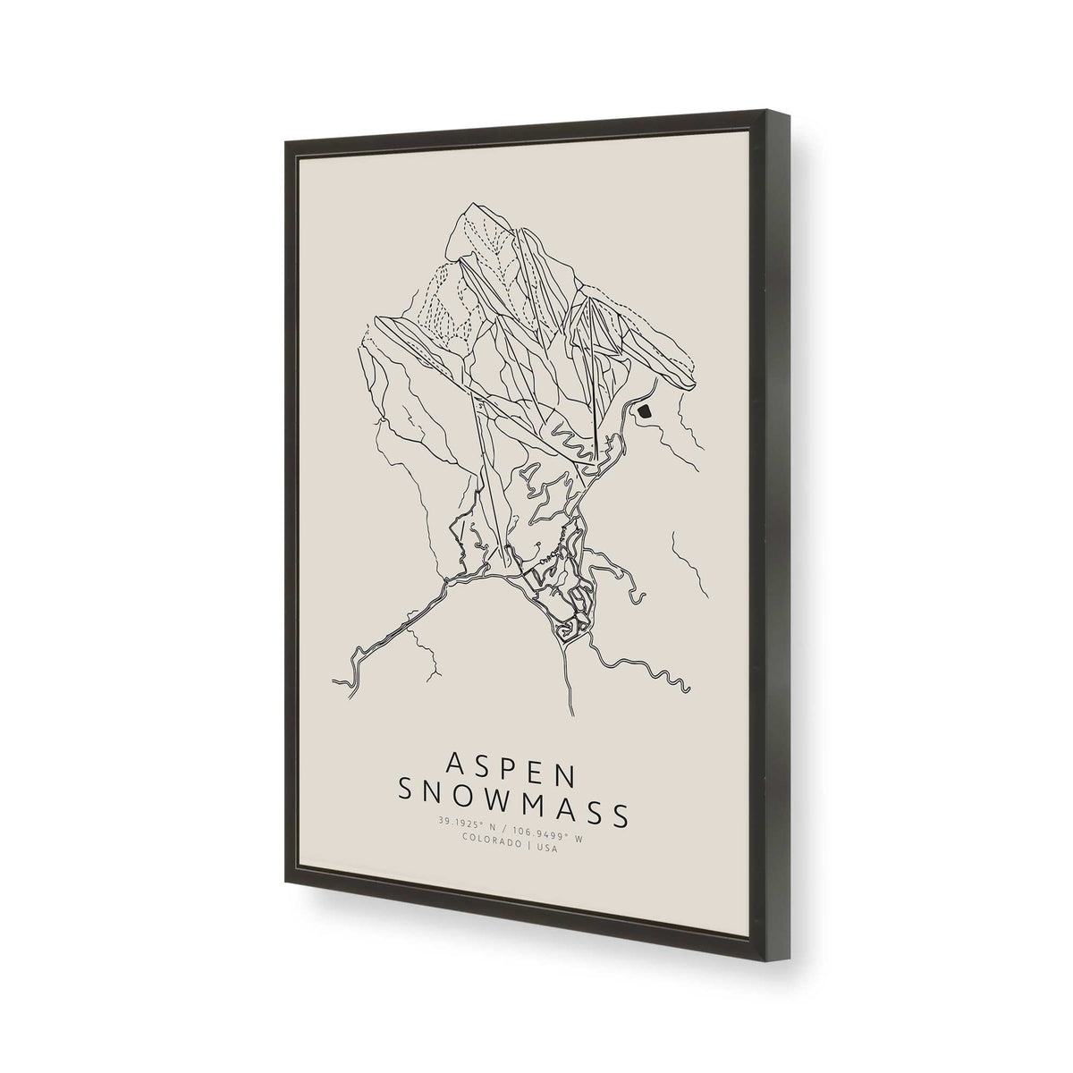 [Color:Satin Black], Picture of art in a Satin Black frame of the corner