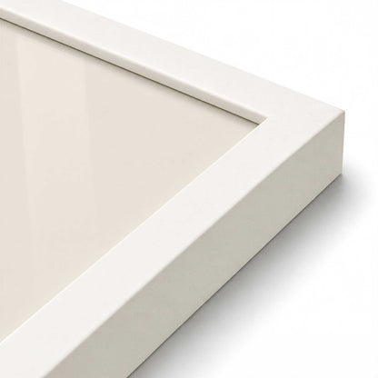 [Color:Opaque White], Picture of art in a Opaque White frame at an angle