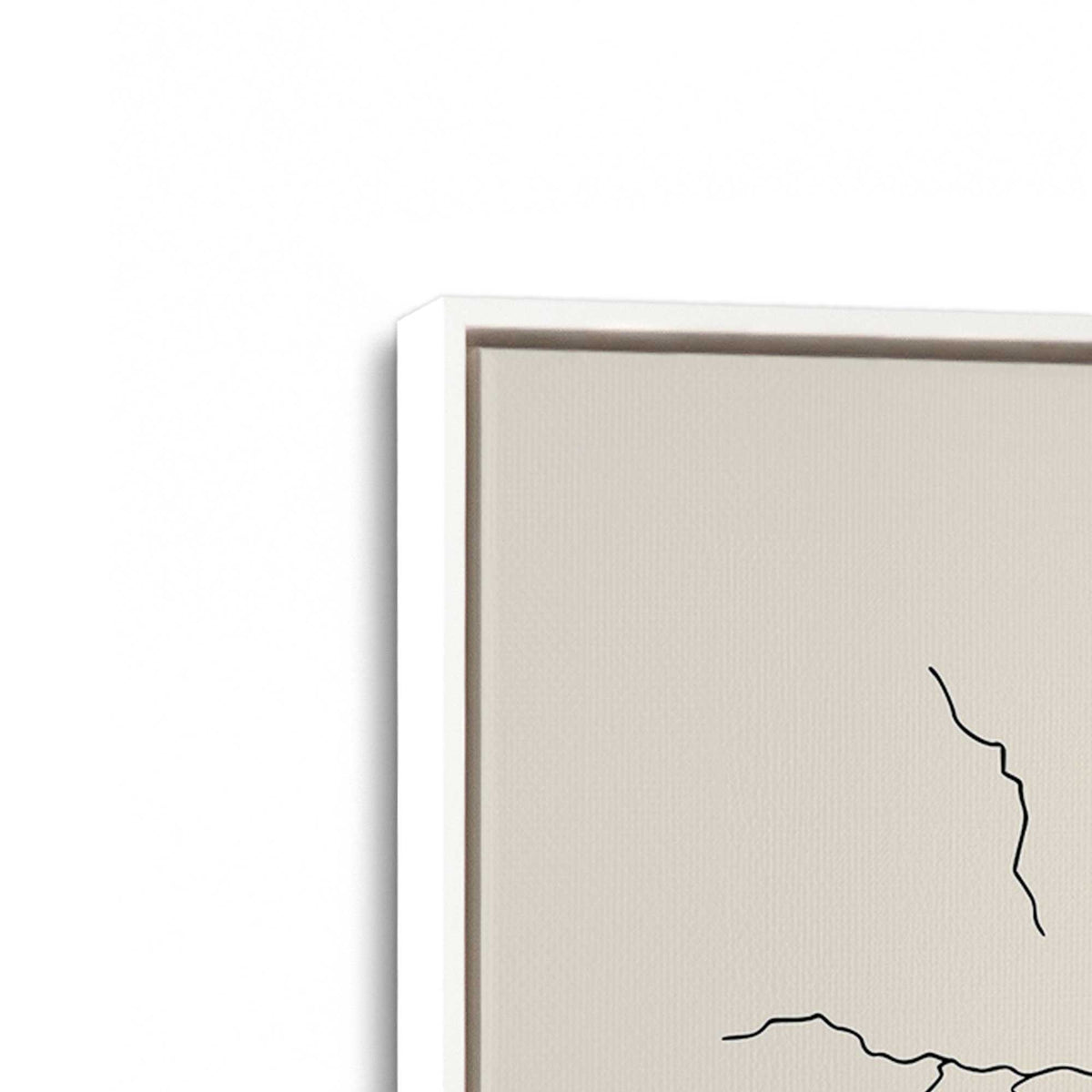 [Color:Opaque White], Picture of art in a White frame at an angle