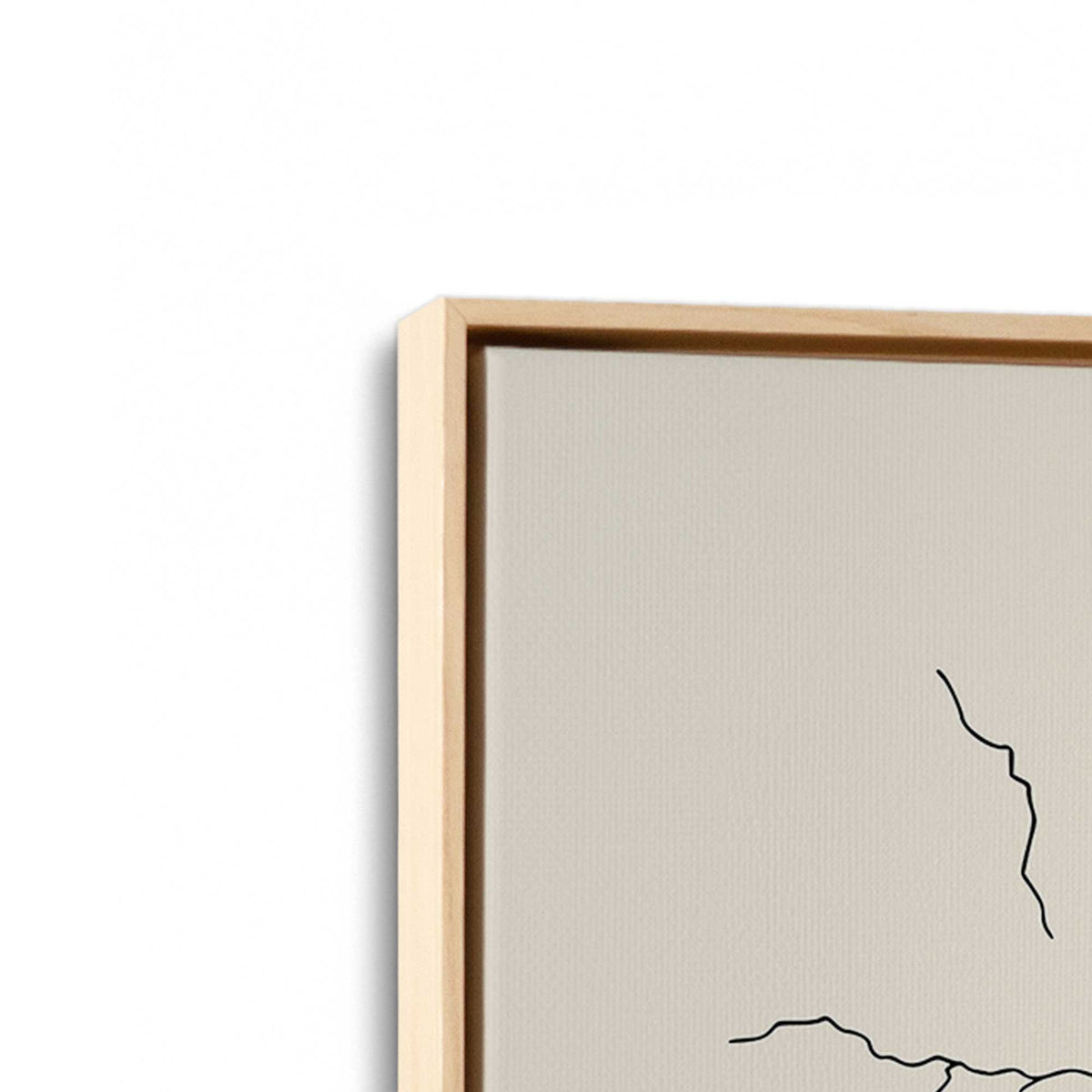 [Color:American Maple], Picture of art in a American Maple frame at an angle