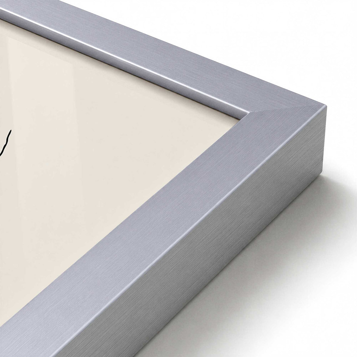 [Color:Polished Chrome], Picture of art in a Polished Chrome frame at an angle