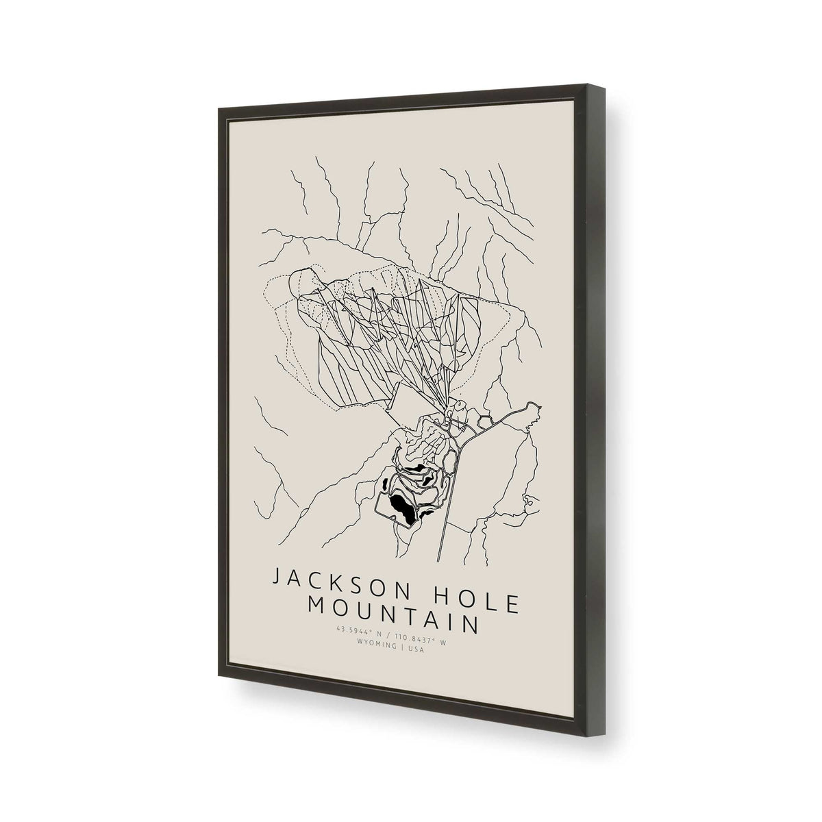 [Color:Satin Black], Picture of art in a Satin Black frame of the corner