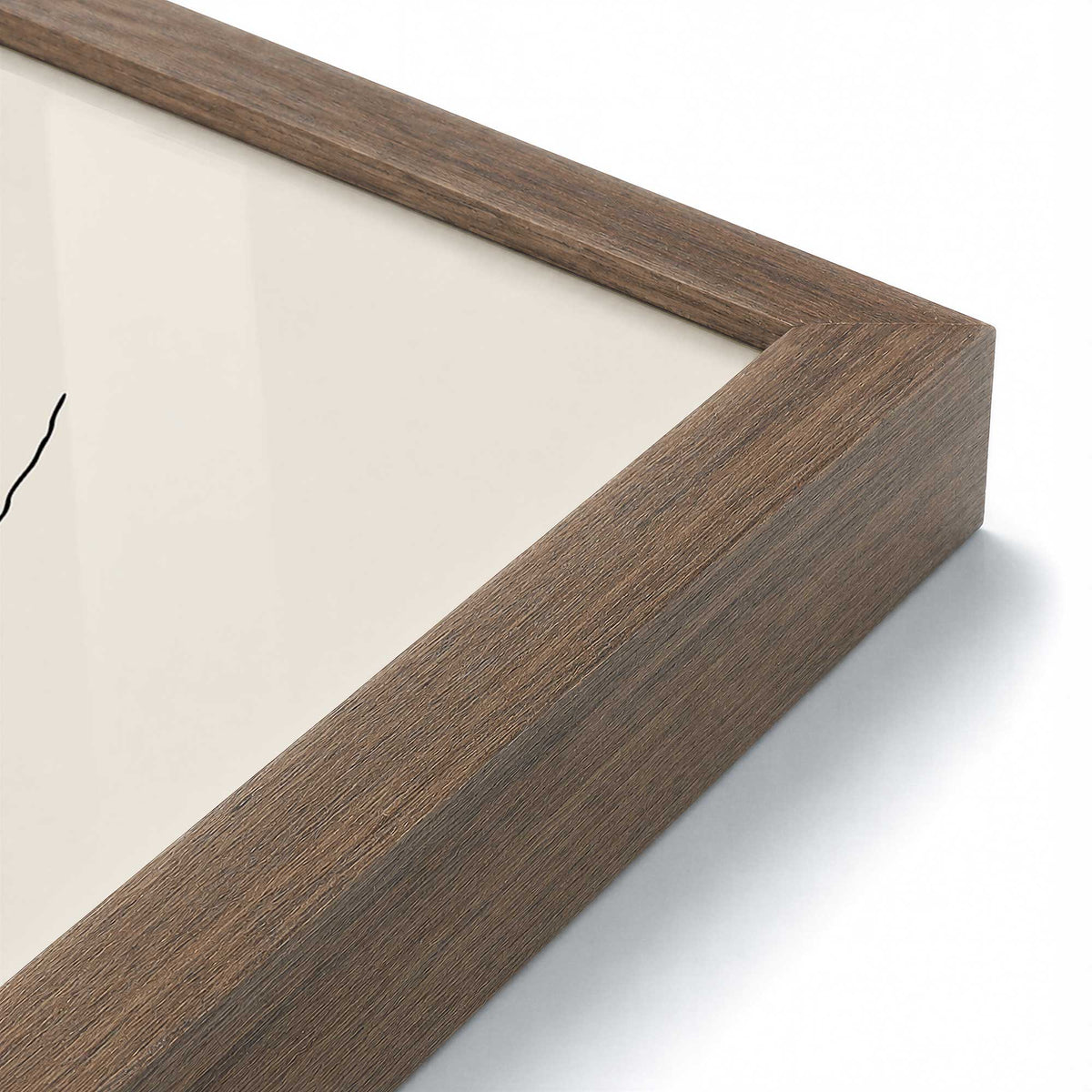 [Color:Walnut], Picture of art in a Walnut frame at an angle