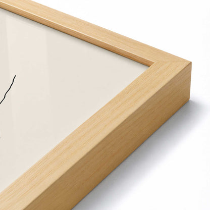 [Color:American Maple], Picture of art in a American Maple frame at an angle