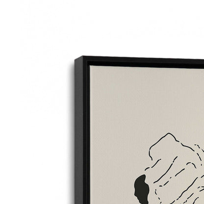 [Color:Satin Black], Picture of art in a Satin Black frame at an angle