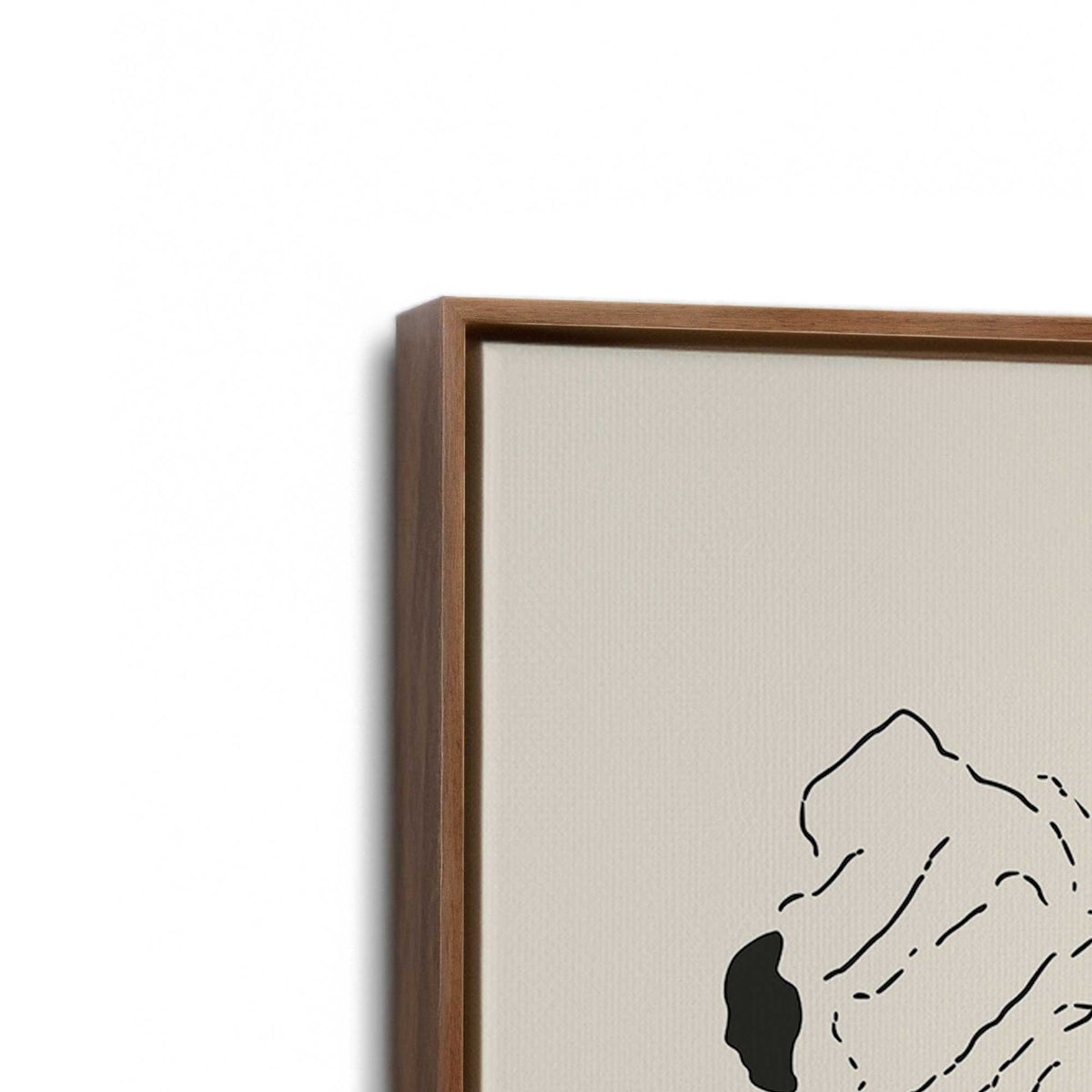 [Color:Walnut], Picture of art in a Walnut frame at an angle