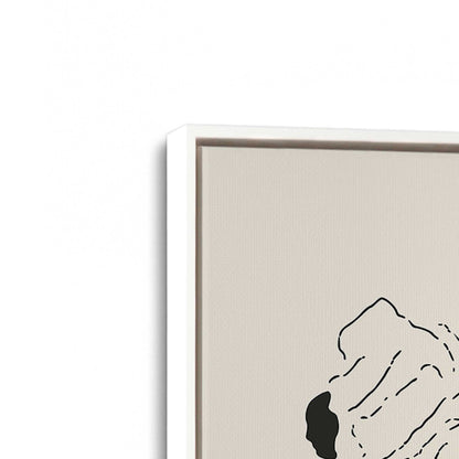 [Color:Opaque White], Picture of art in a White frame at an angle