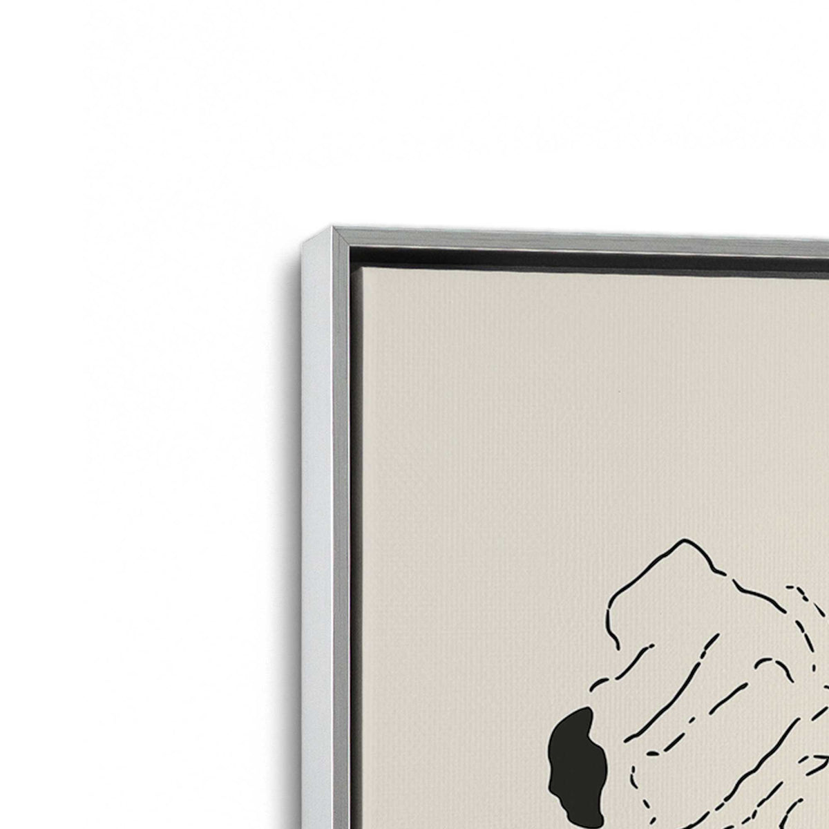 [Color:Polished Chrome], Picture of art in a Polished Chrome frame at an angle