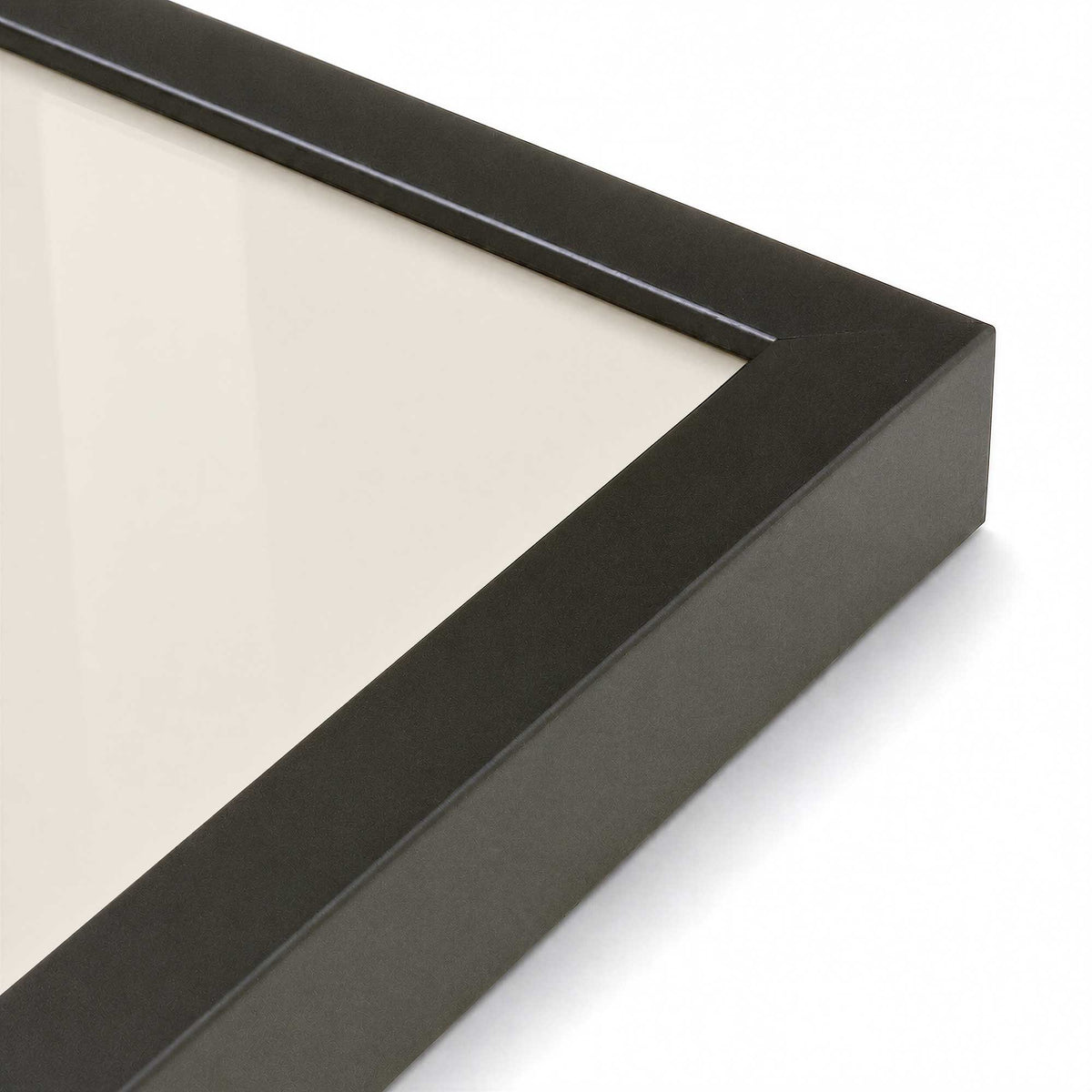 [Color:Satin Black], Picture of art in a Satin Black frame at an angle