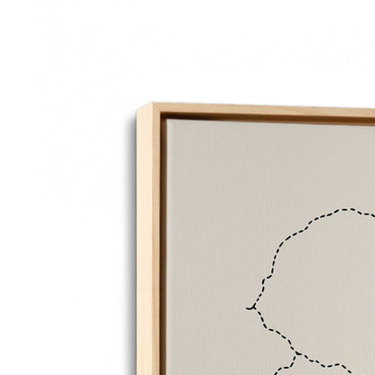 [Color:American Maple], Picture of art in a American Maple frame at an angle