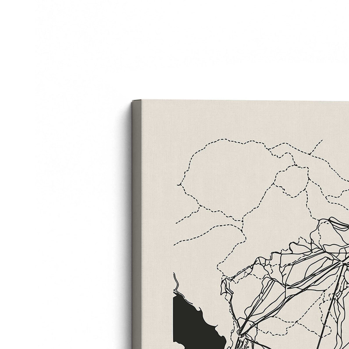 [Color:Stretched Canvas], Picture of the corner of the art