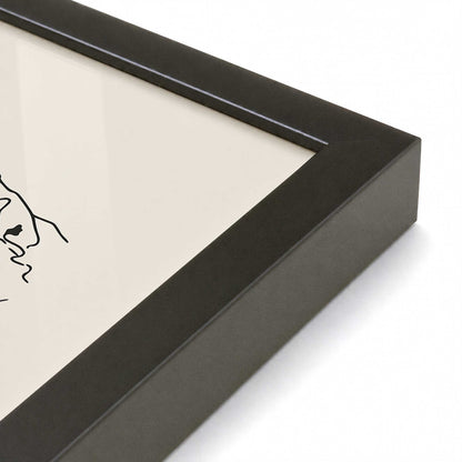 [Color:Satin Black], Picture of art in a Satin Black frame at an angle