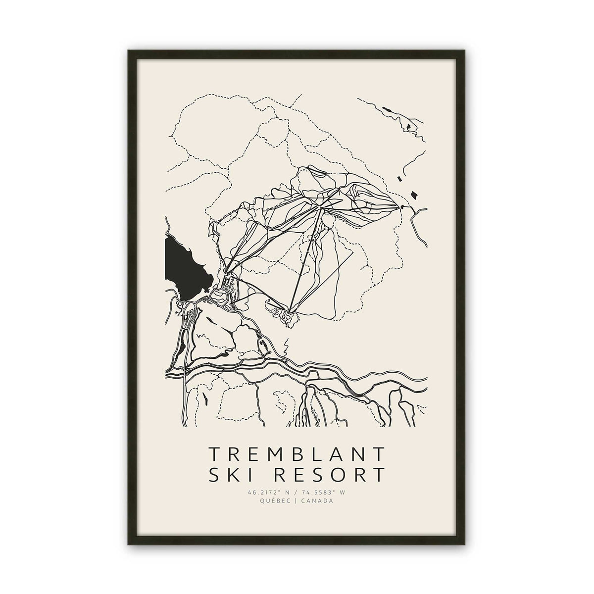 [Color:Satin Black], Picture of art in a Satin Black frame
