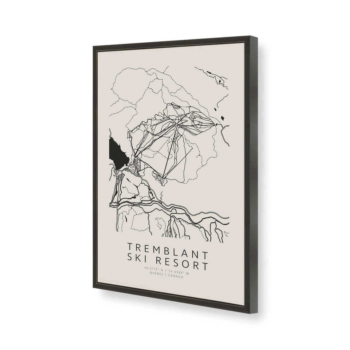 [Color:Satin Black], Picture of art in a Satin Black frame of the corner