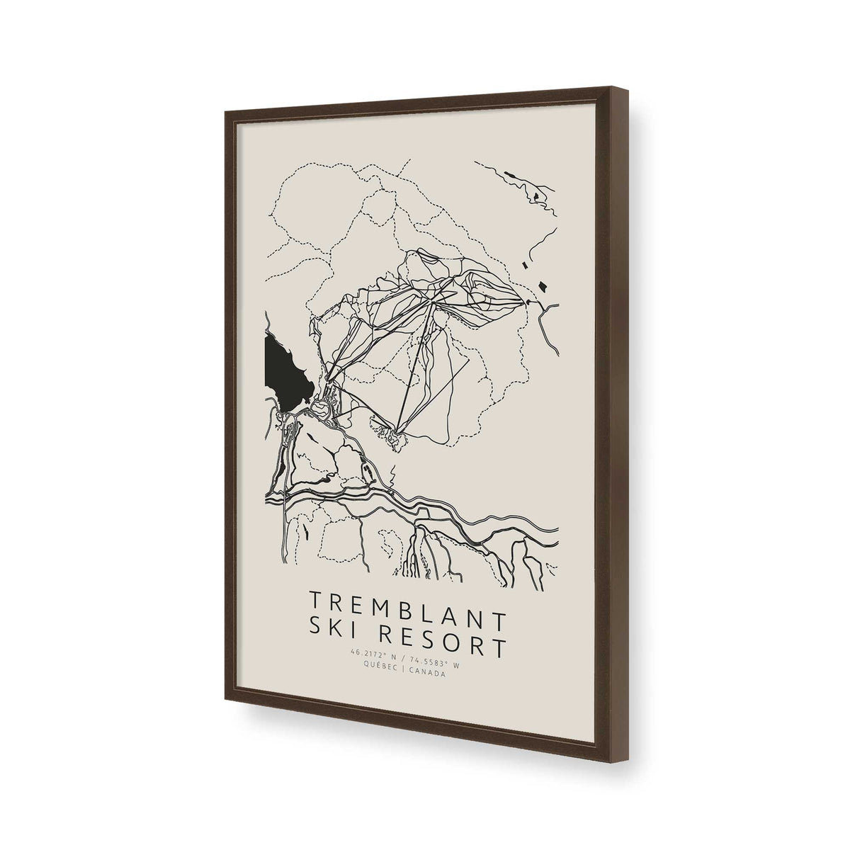 [Color:Brown], Picture of art in a Brown frame of the corner