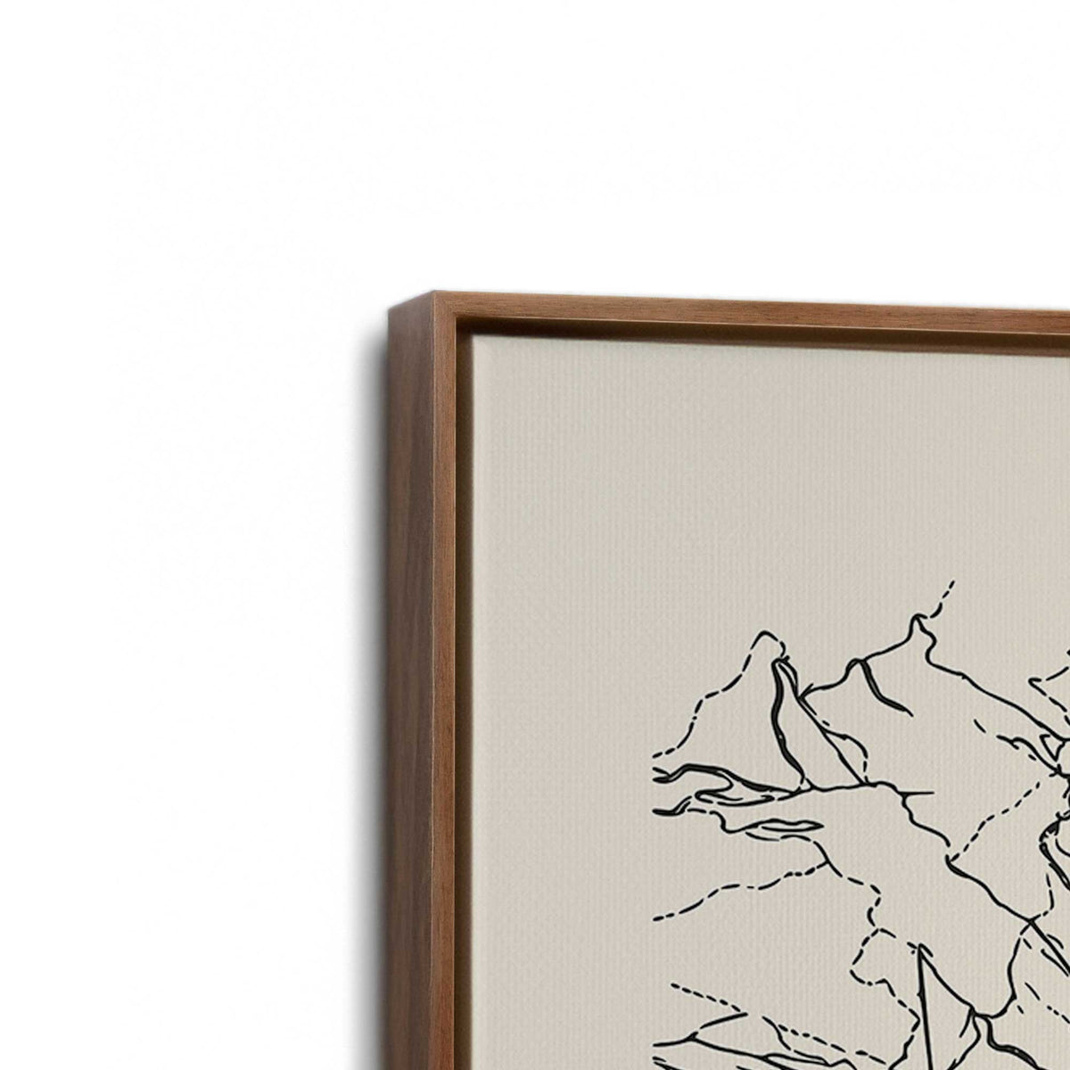 [Color:Walnut], Picture of art in a Walnut frame at an angle