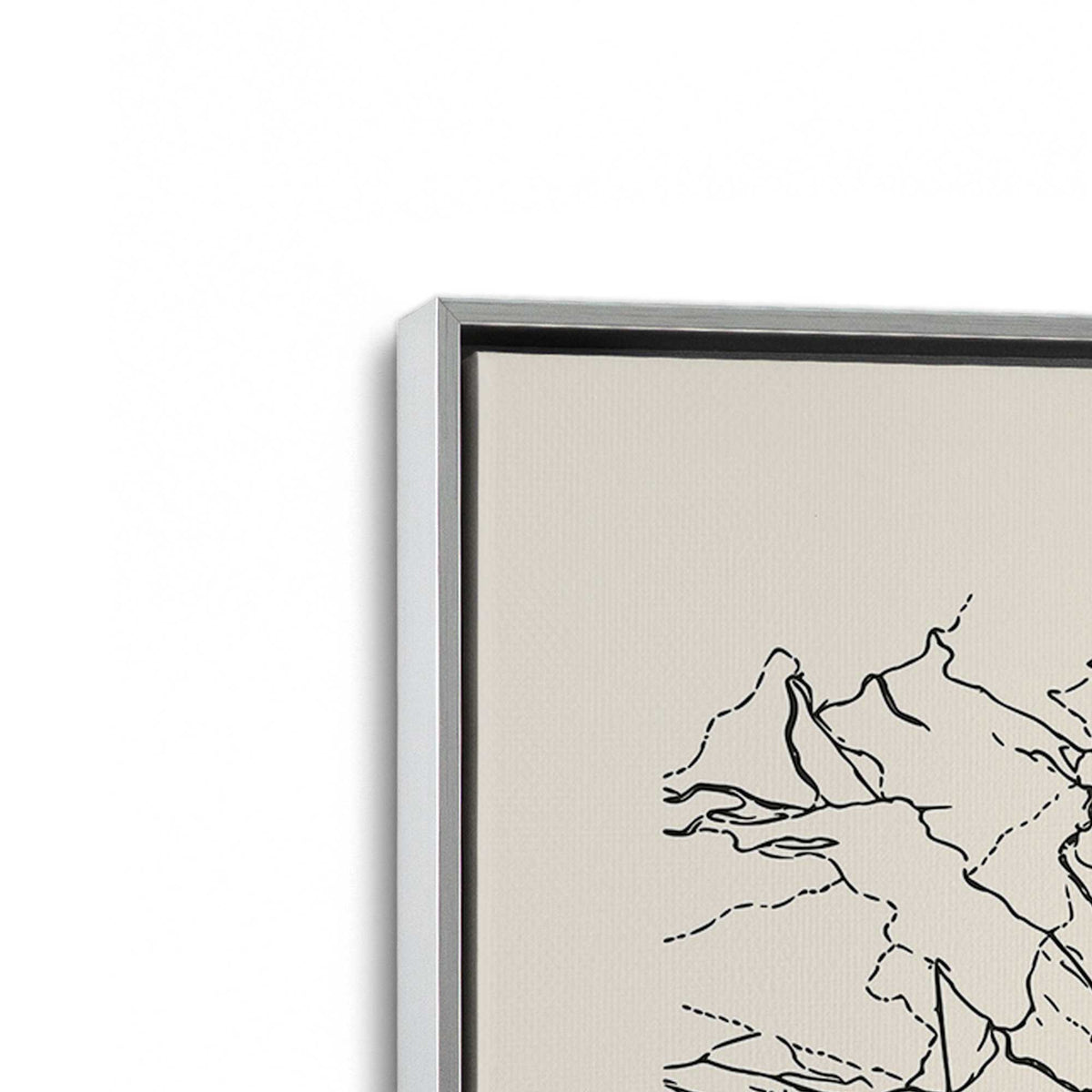 [Color:Polished Chrome], Picture of art in a Polished Chrome frame at an angle