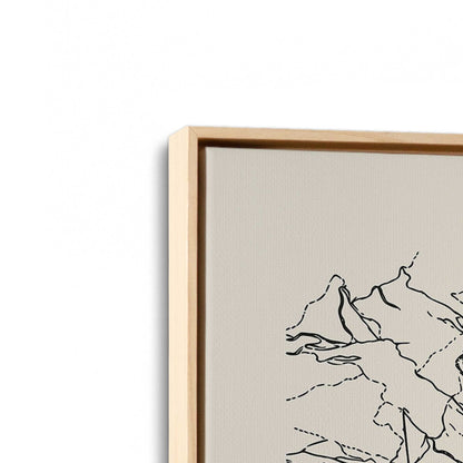 [Color:American Maple], Picture of art in a American Maple frame at an angle