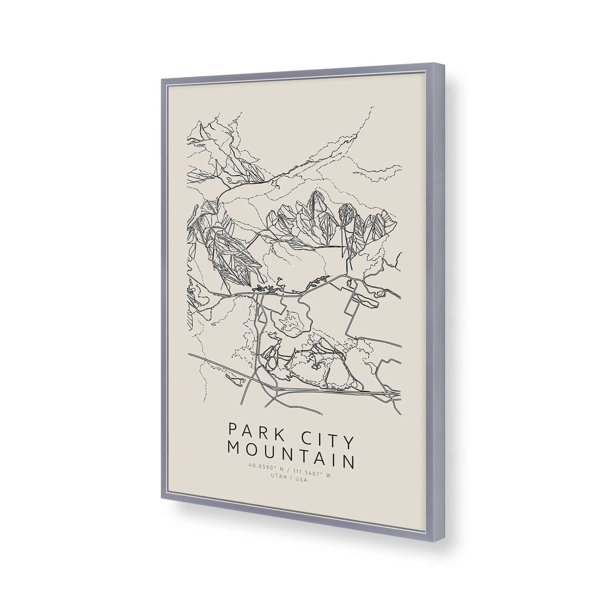[Color:Polished Chrome], Picture of art in a Polished Chrome frame of the corner